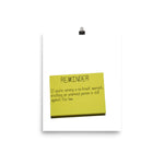 No-knock warrant reminder poster