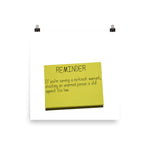 No-knock warrant reminder poster